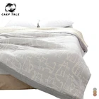 Бамбуковое хлопковое муслиновое летнее одеяло, покрывало для кровати, Королевский размер, диван для путешествий, дышащее мягкое теплое одеяло с рисунком кота