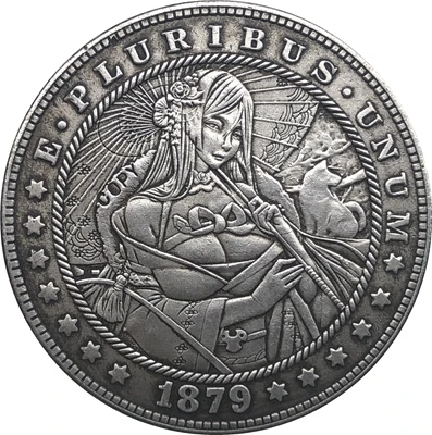 Хобо никель 1879 монета доллара США Моргана копия Тип 146|Безвалютные монеты| |