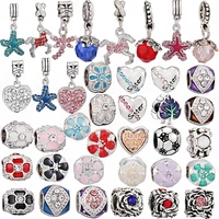 silver plated accessories horse and starfish beaded pendants suitable for making branded ladies bracelets children%e2%80%99s gifts c4 2