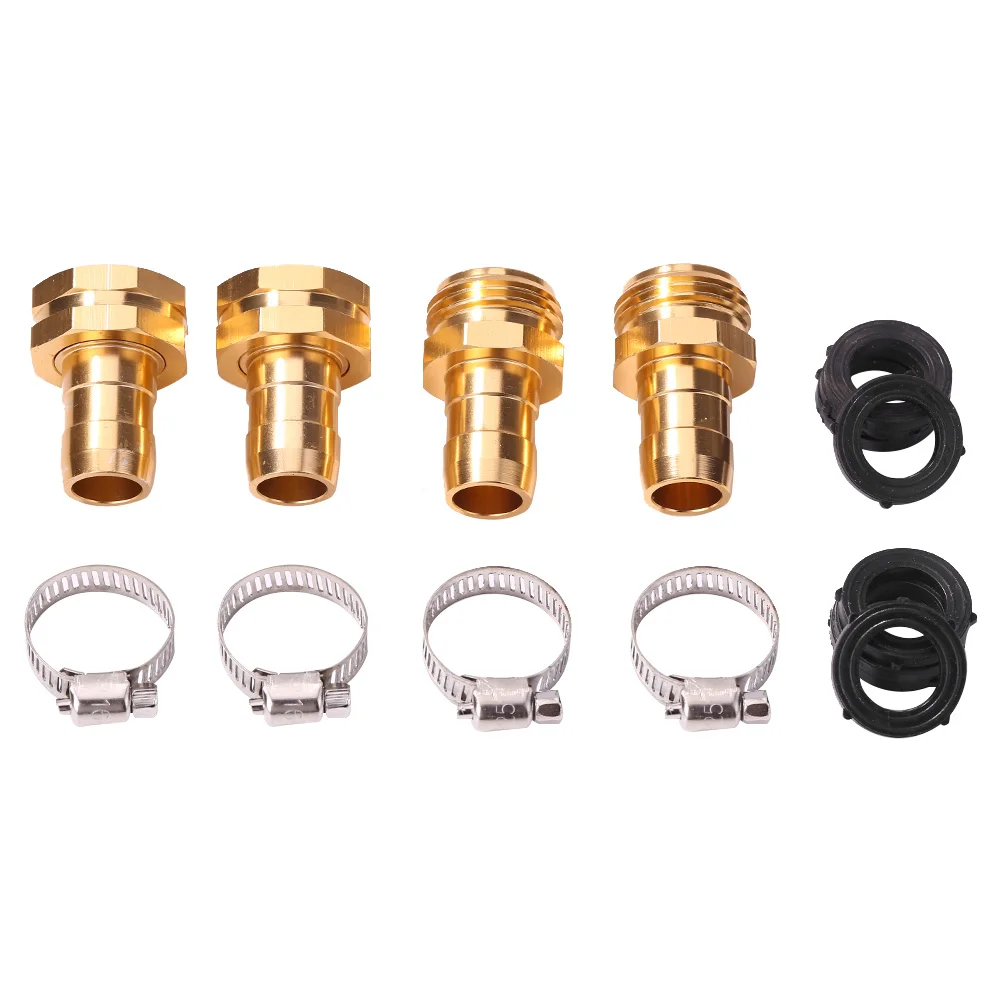 

Garden Hose Repair Connector Male Female Fitting with 4 Clamps 8 O-Rings 2 Set Connecter Quick Coupler Pipe Fittings