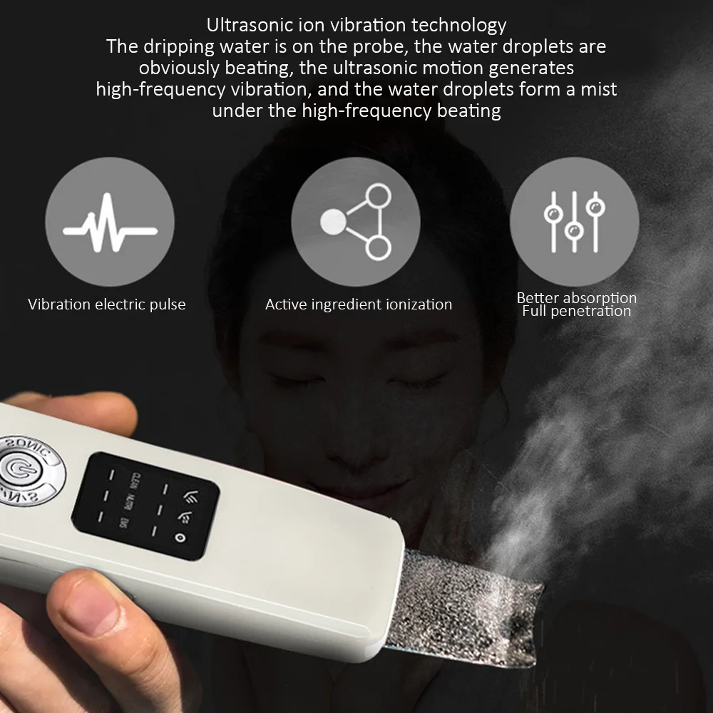 Ультразвуковой аппарат для глубокой чистки кожи лица пилинг USB удаление акне