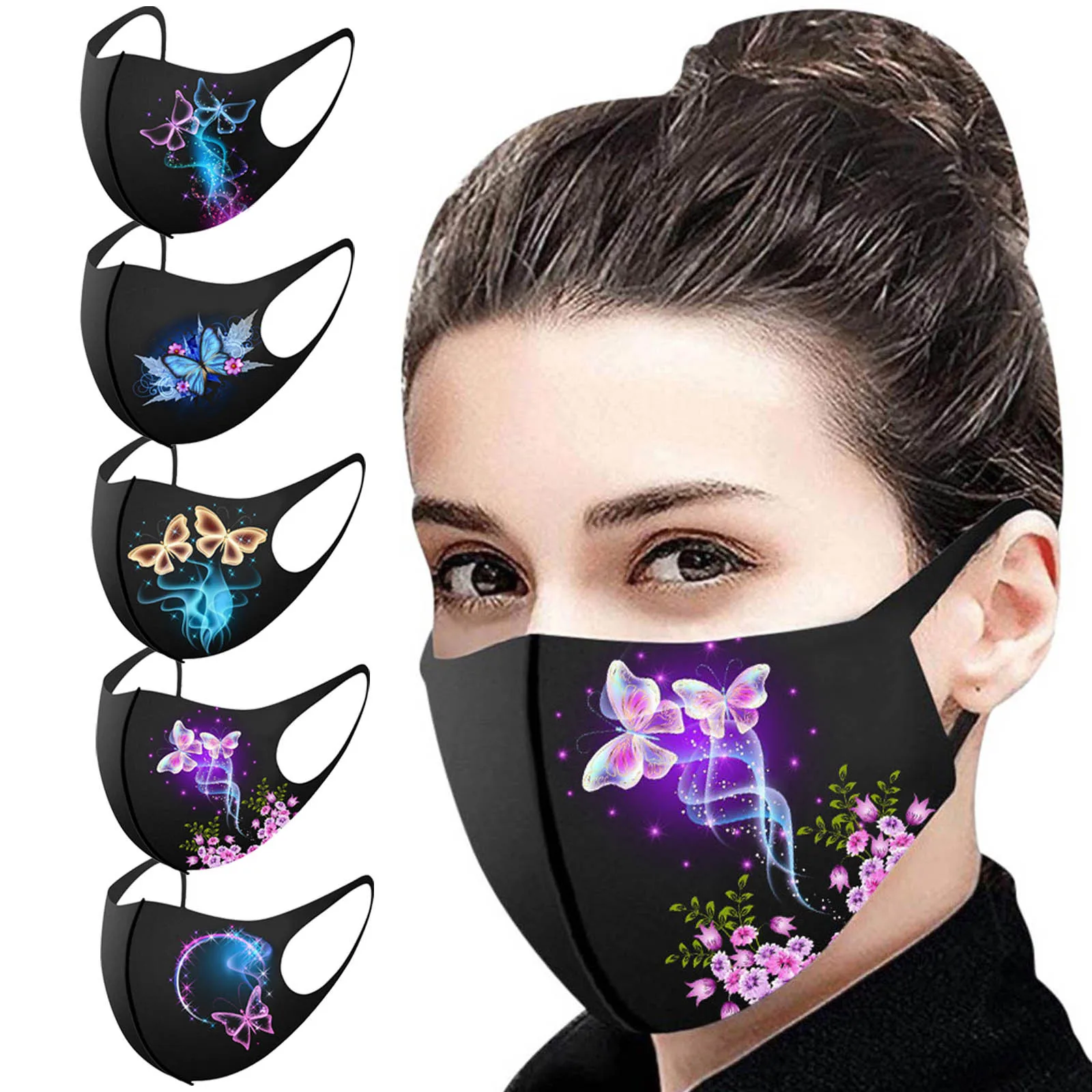 

Маска для лица для взрослых защитные маски для лица моющаяся многоразовая маска для лица взрослая хлопковая маска для Хэллоуина маска для к...