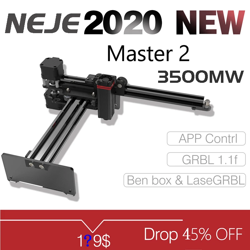 NEJE Master 2 3500mW Настольный лазерный гравер и резак-Лазерная гравировальная режущая