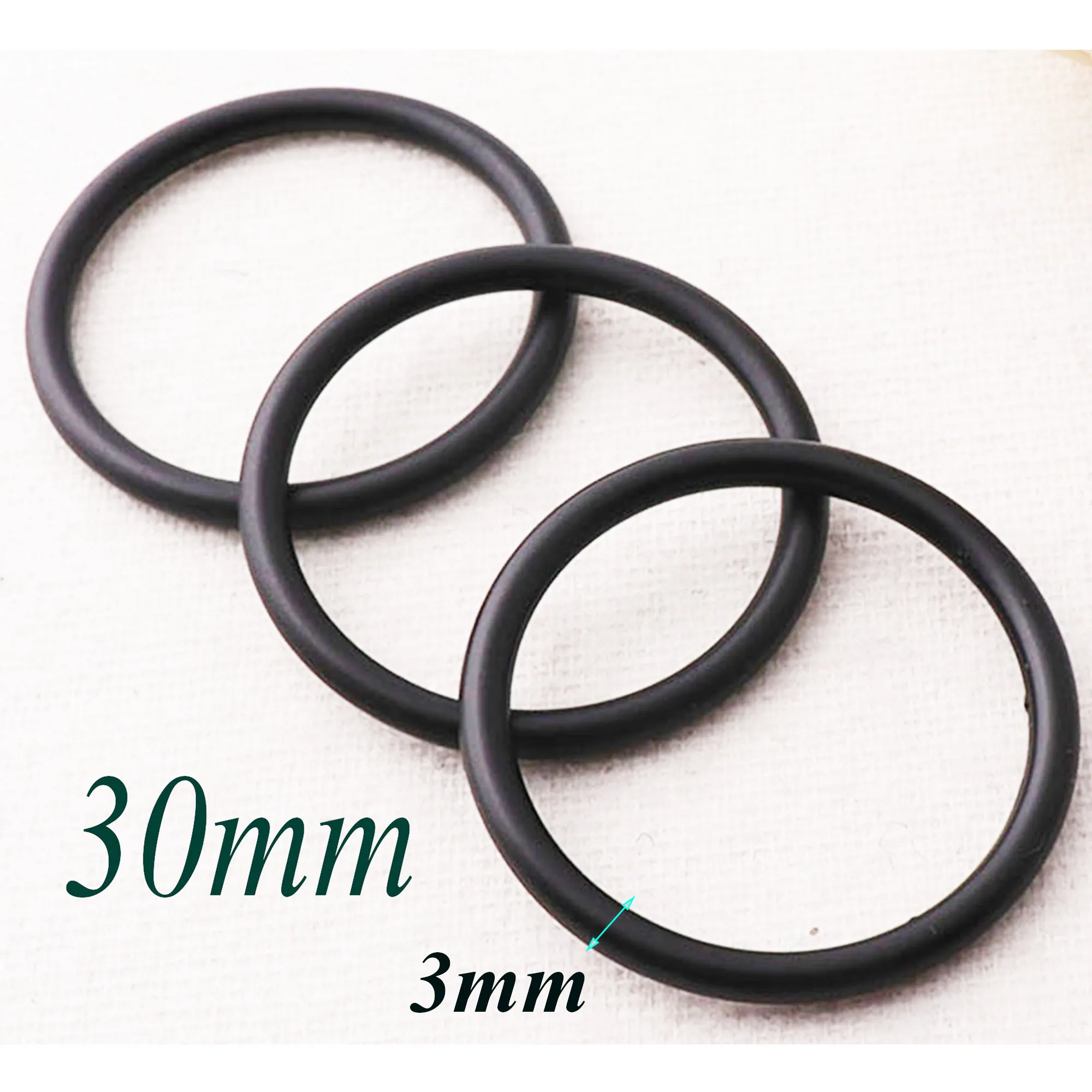 

6 PCS Metal Black O Rings Buckles 30 mm Webbing Purse Bag Handbag Key Fob Key Chains leather bags craft jewelry hardware