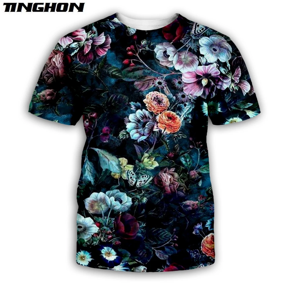 XS 7XL лето новый стиль для мальчиков и девочек футболка картина с цветочным