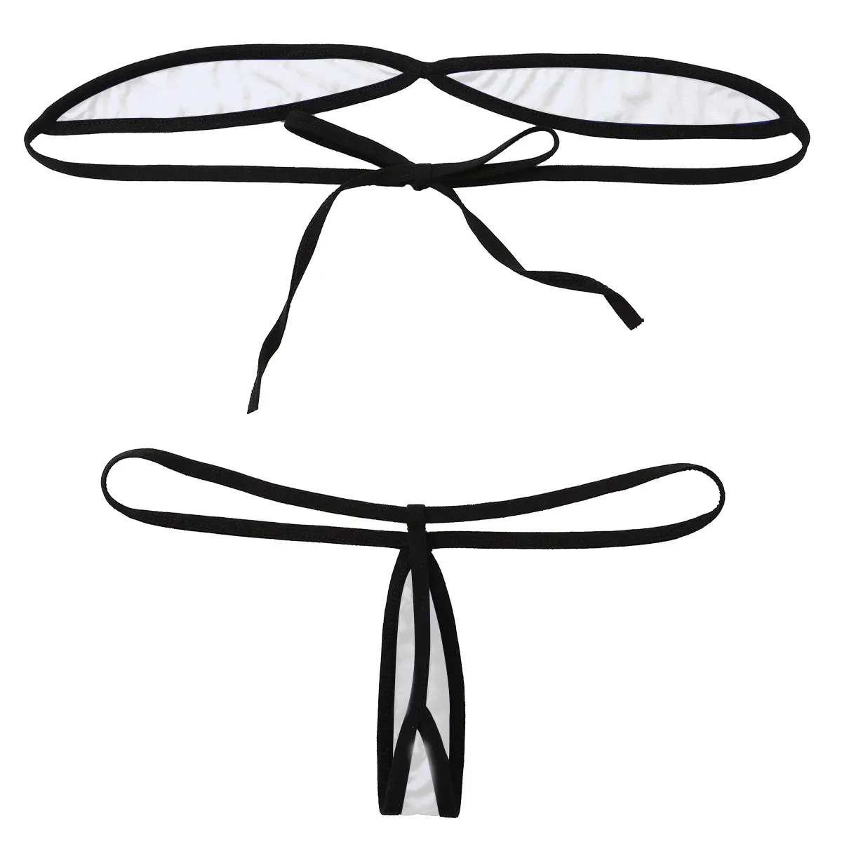 Комплект нижнего белья женский пикантная ночная рубашка микро бикини без