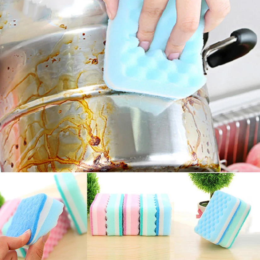 

Sponge Cleaning Rags Absorbent Scouring Pads Dishcloths Sponge For Dishes Household Cleaning Products Utensils Kitchen