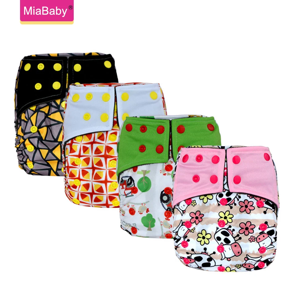 Miababy тканевый подгузник Onesize AIO & Pocket внутренняя часть из древесного бамбука с