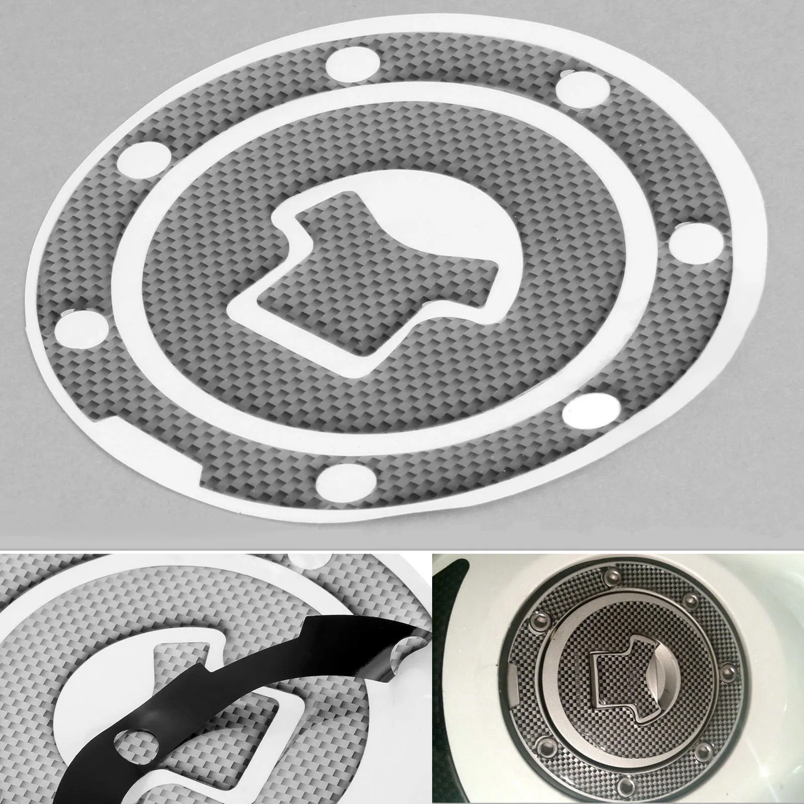 Motorcycle Sticker Carbon Fiber Fuel Gas Cap Cover Pad For Honda CBR 600RR 1000RR Car Decoration Protector | Автомобили и