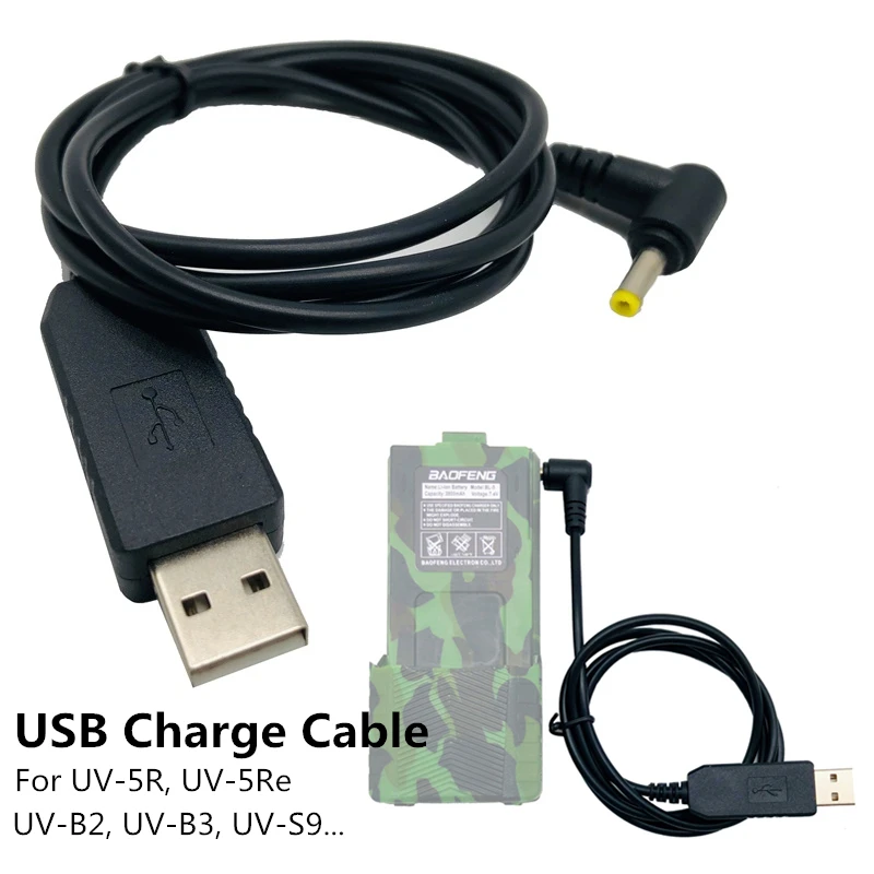 Зарядный кабель Baofeng 100% оригинальный USB для зарядки двухканальной рации с литий