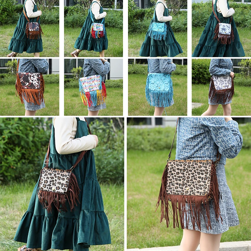 Fashion Mommy And Me Designer Shoulder Bag Crossbody Handbag Set Leopard Tassel Messenger Bags