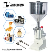 zonesun a03 hand operated filling machine manual cosmetic paste sausage cream honey perfume liquid filling filler supply 5 50ml