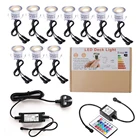 1-16 шт. светодиодный светильник 16 цветов RGB подземный Светодиодный точечный светильник с дистанционным AC85-265V водонепроницаемый ступенчатый светильник для сада