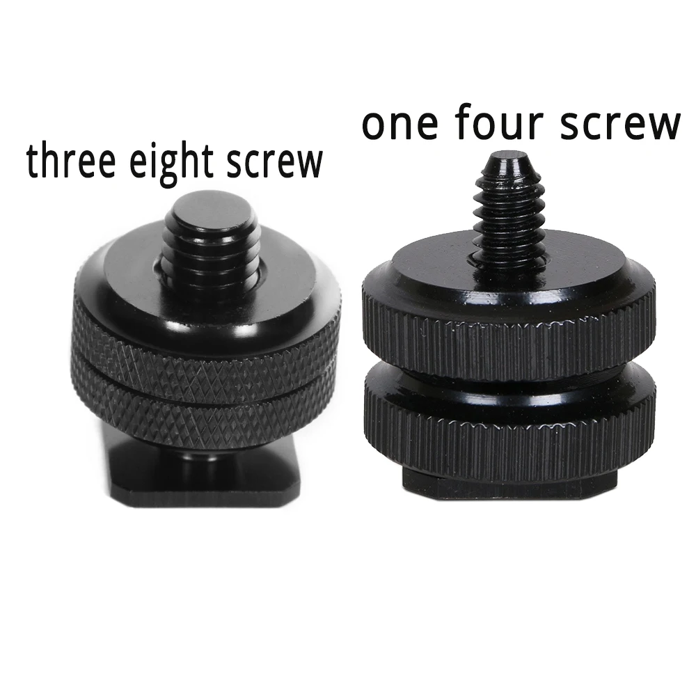 1/4 &quot3/8&quot Вспышка Горячий башмак адаптер двойные гайки для штатива винтовой