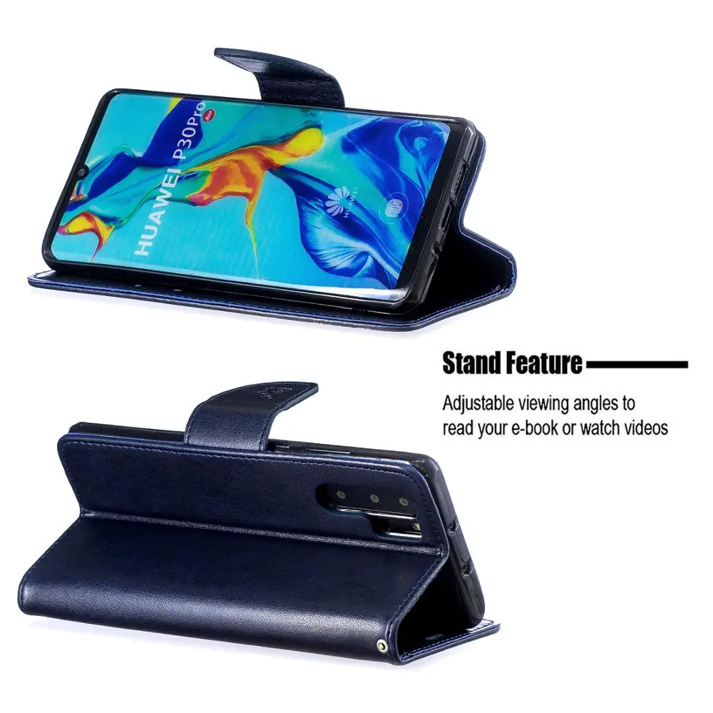 Кожаный флип чехол для Huawei P30 P20 Pro Lite Y6 Y5 2018 Mate 30 20 P Smart Honor 3D кошелек бабочка
