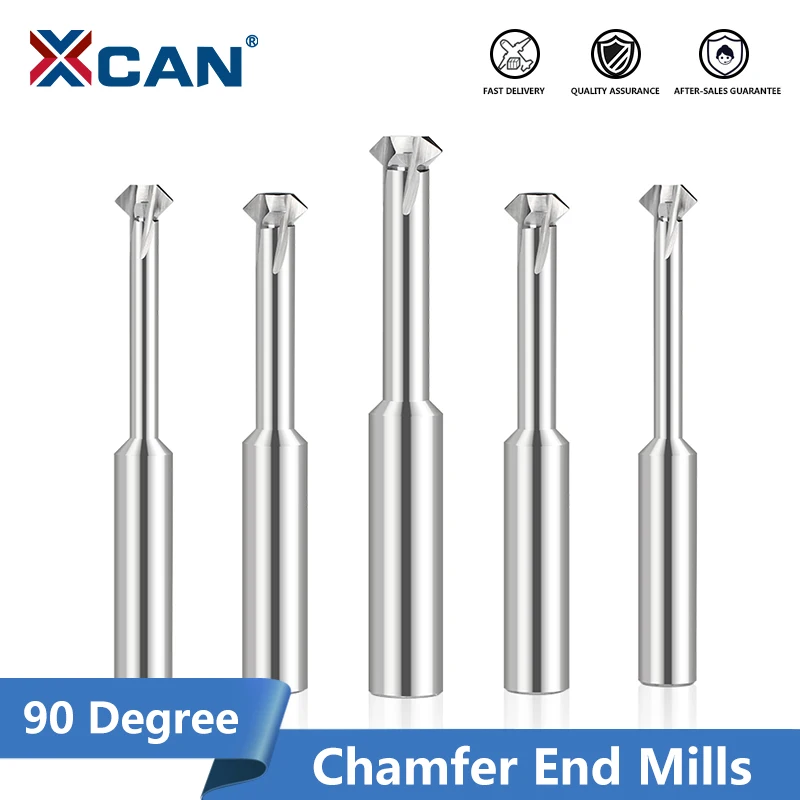 

XCAN 90 Degree Front Back Deburrer Double Angular Chamfering Cutter Inner Chamfer for Metal Hole Internal Burr Removal CNC Tool