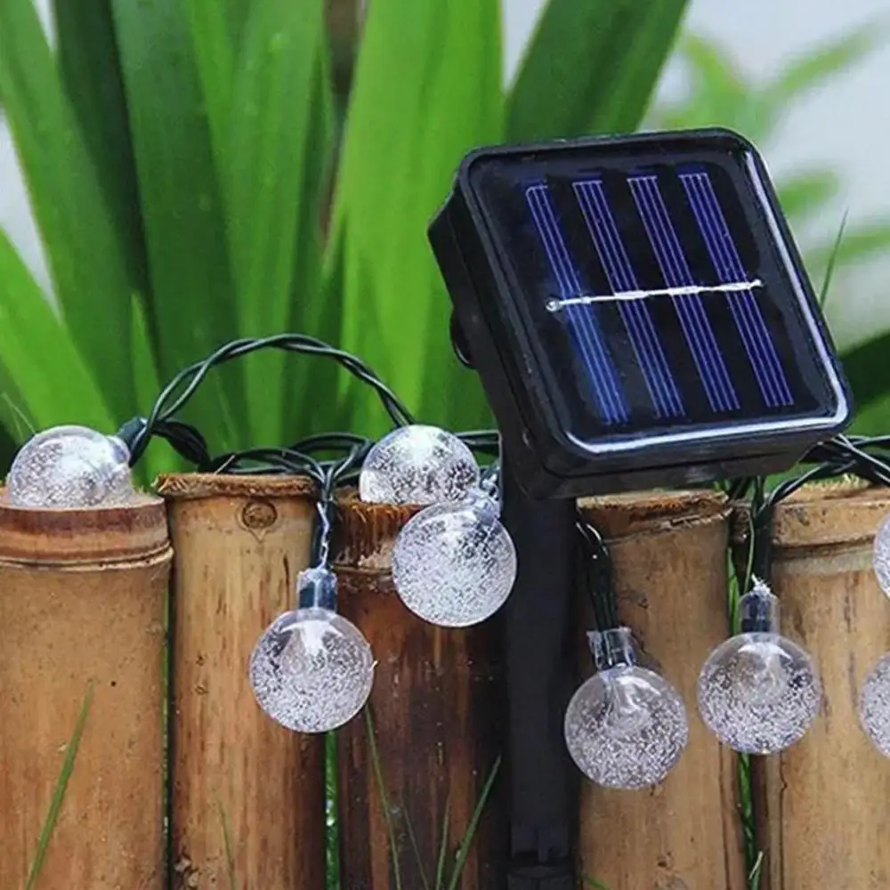 Гирлянда с хрустальными шарами на солнечной батарее | Освещение