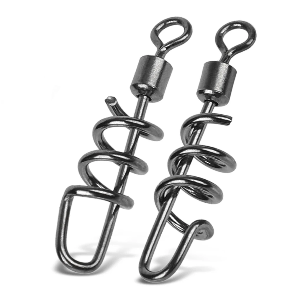 

DONQL 50pcs Fishing Connector Rolling Swivels with Snap 3#-10# For Fishhook Lure Tackle Carp Fishing Accessories