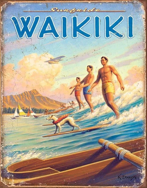 

Hawaii - Surfside Tin Sign