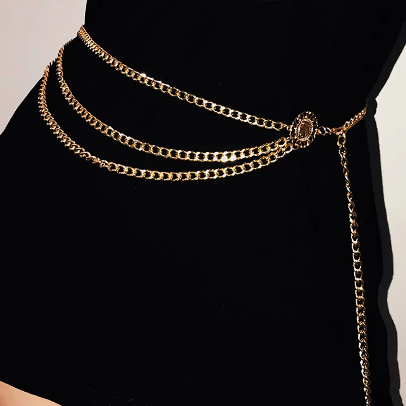 

Sexy Charm Nightclub Party Multilayer Exaggerated Body Belly Chain Waistband Jewelry Women Fashion Waist Chain Girl Accessories