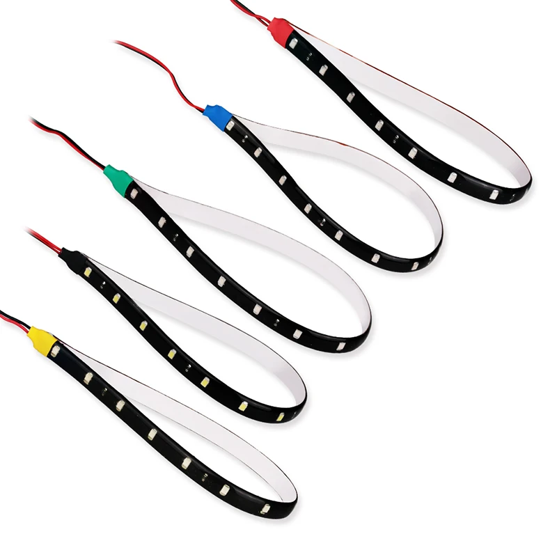 Водонепроницаемая гибкая светодиодная лента для автомобиля с высокой мощностью 15 SMD, 12 В, 30 см, световой дневной ход DRL включен.