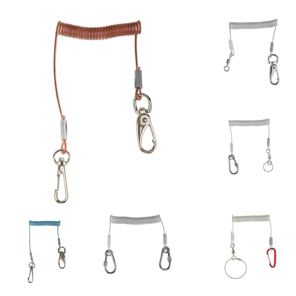 1 6 м выдвижной пружинный шнур для ключей с карабинами | Украшения и аксессуары