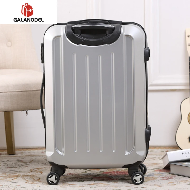 20 &quot24&quot Дорожный чемодан на колесиках мужской Спиннер багаж серебристый черный