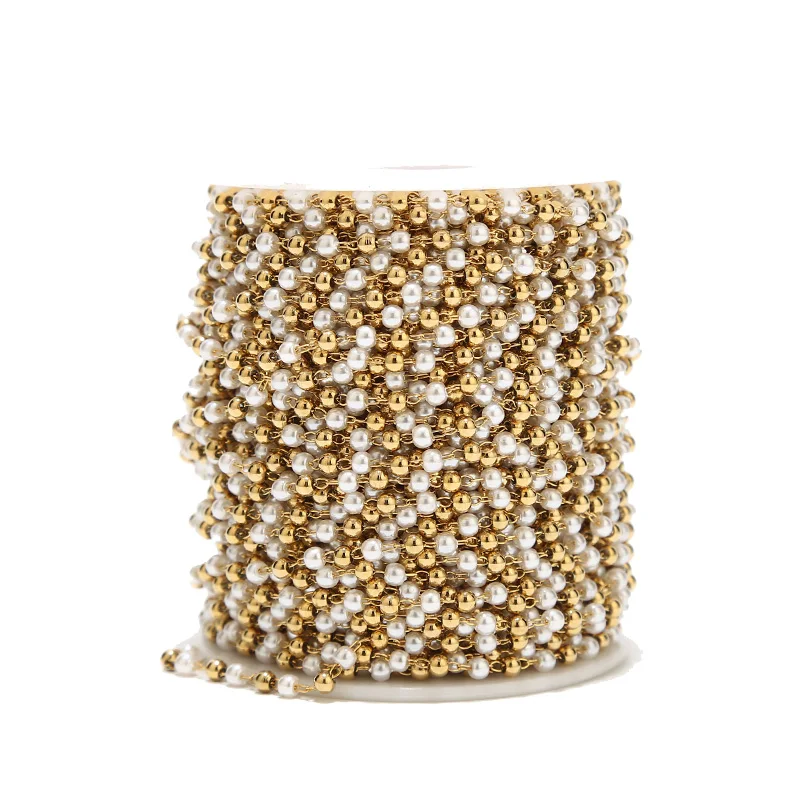 Цепочки из нержавеющей стали с искусственным жемчугом ювелирные изделия сделай