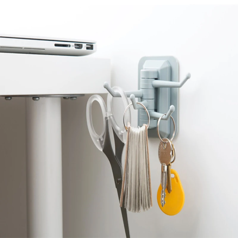 Настенная компактная 4 крючка без винтов и треков крючки для ванной ganchos kitchen