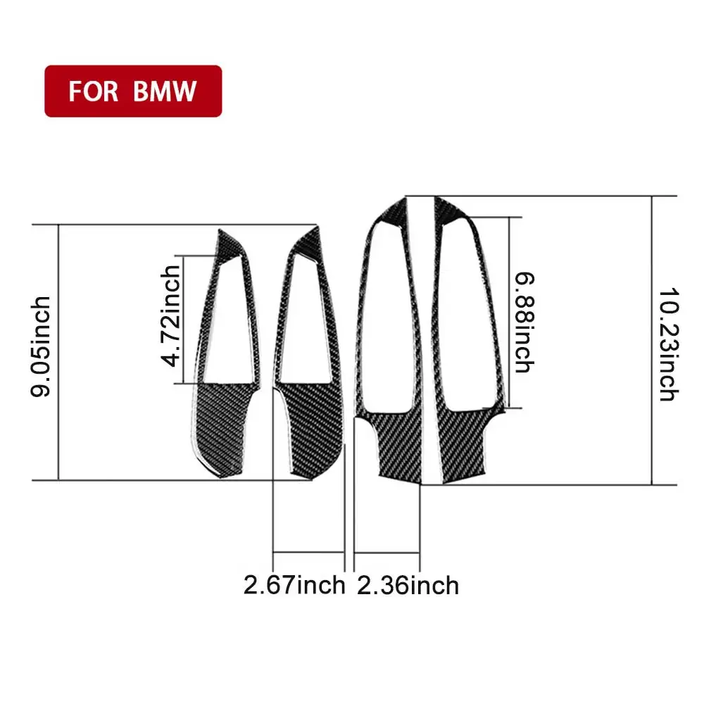 

Car Interior Carbon Fiber Car Window Lift Switch Panel Decoration Frame Cover Trim for BMW 3Series G20 G28 2019-2020