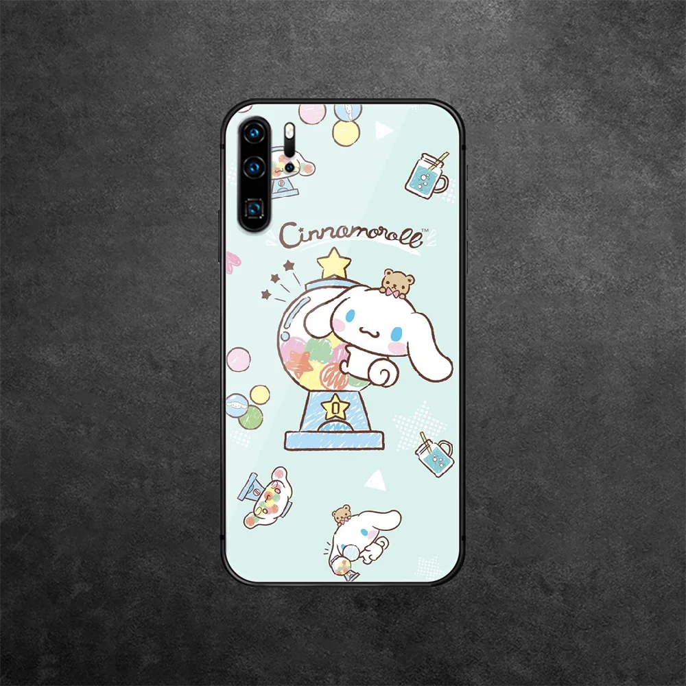 

Cinnamorolls Dog Cute Tempered Glass Phone Case Cover For Huawei Honor Mate P 7 8 9 10 20 30 40 A X I Pro Lite Smart 2019
