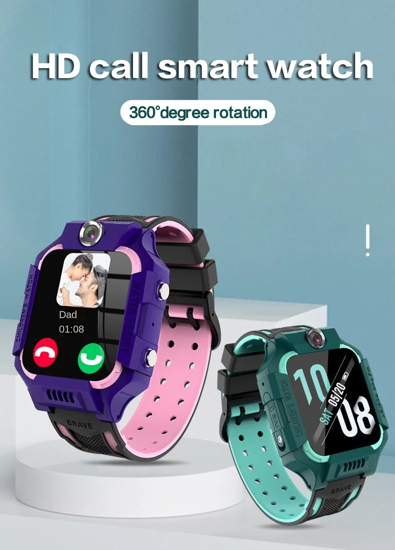 Kids Smart Watch GPS For Children SOS Call Phone Smartwatch For Girs Boys Sim Card Photo Waterproof Clock Gift IOS Android Q19 smart watch for children kids watch phone with camera sim card dail call gps positioning touch screen waterproof smartwatches
