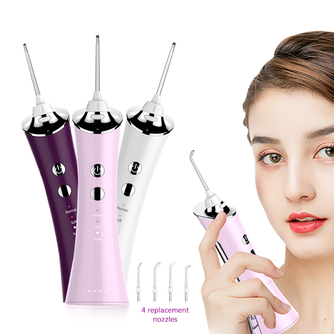 Портативный ирригатор полости рта электрический 3 модели перезаряжаемый через Usb