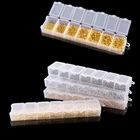 1750 шт.кор. смешанные Цвет мяч, Обжимные бусины, серьги ожерелье, нержавеющая сталь, цепочка для браслет 