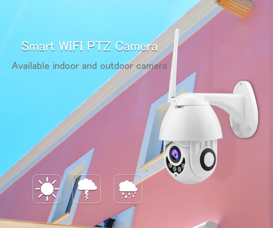 Ip-камера 1080 P, WiFi, беспроводная, PTZ, скоростная купольная камера видеонаблюдения, уличная, домашняя, безопасность, видеонаблюдение, ipCam, Wifi, камера, IP, Onvif IR