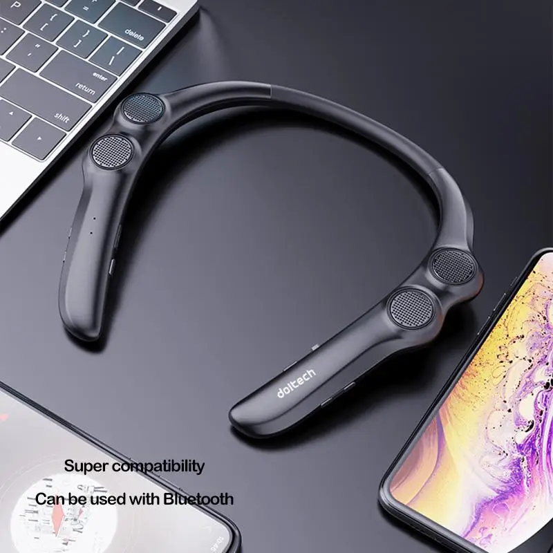 Новинка 2021 подвесной беспроводной Bluetooth-динамик на шею портативный