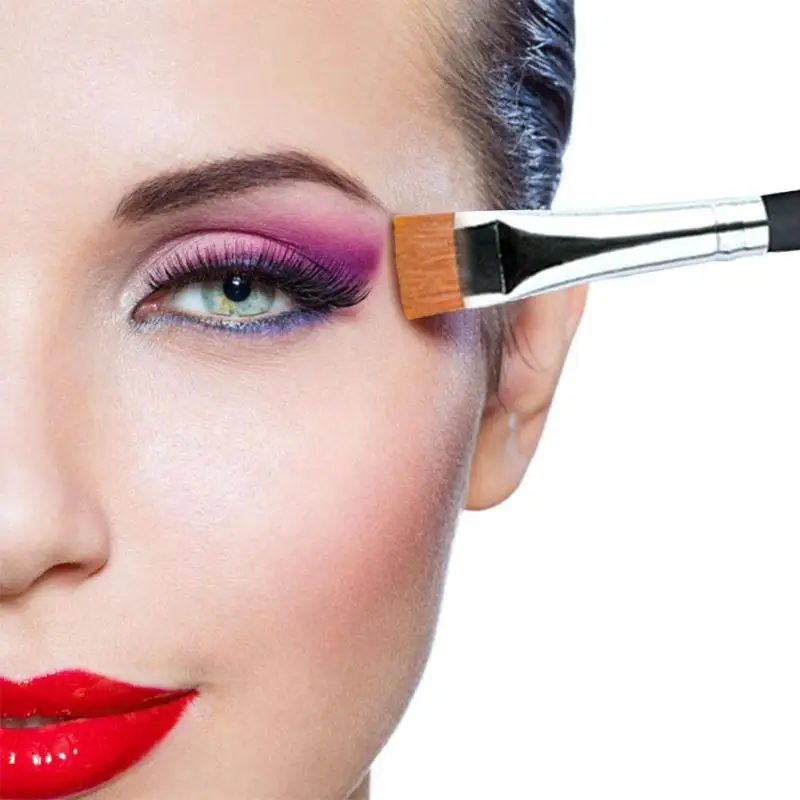 

1 PCS Eye Makeup Brush Flat Eyeliner Eyebrow Blending Beauty Make Up Brush Soft Nylon Hair 3 Colors for Choose
