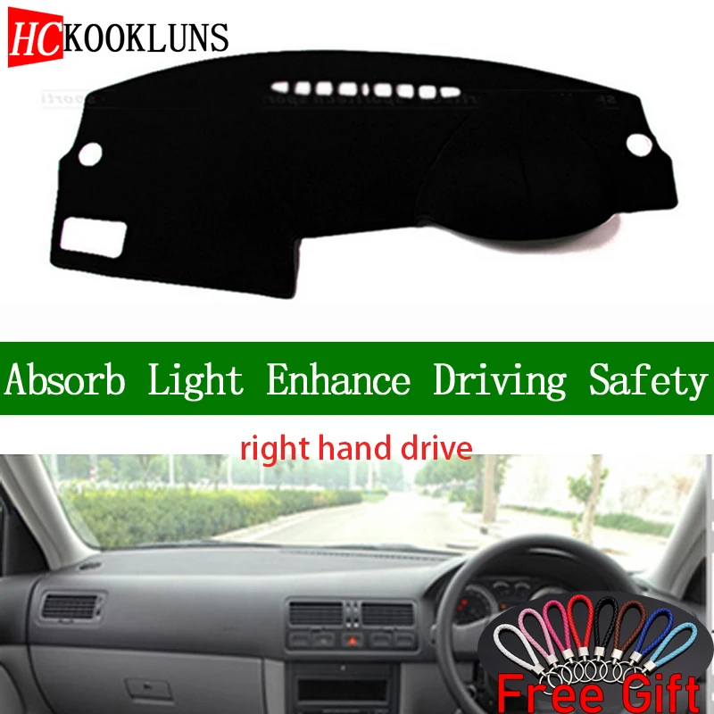 

For Volkswagen bora 2006 Right Hand Drive Dashboard Cover Car Stickers Sun Shade Dash Mat Carpet Interior Accessories