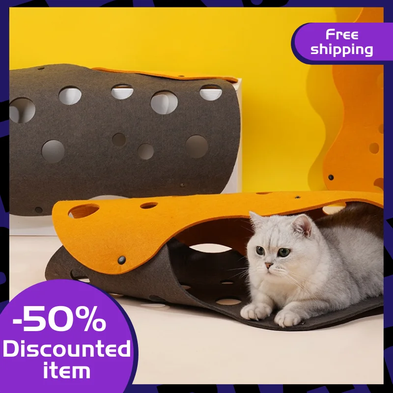 

DIY cat tunnel toy-collapsible cat tube cat hole nest combination pet interactive toy suitable for kittens, rabbits and puppies