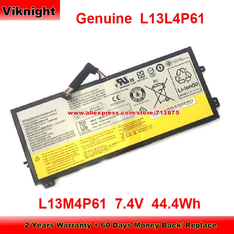 

Genuine L13L4P61 Battery L13M4P61 for Lenovo IDEAPAD FLEX 2 PRO-15 Edge 15 80H1 15.6 L13S4P61 2ICP3/86/94-2 Laptop 7.4V 44.4Wh
