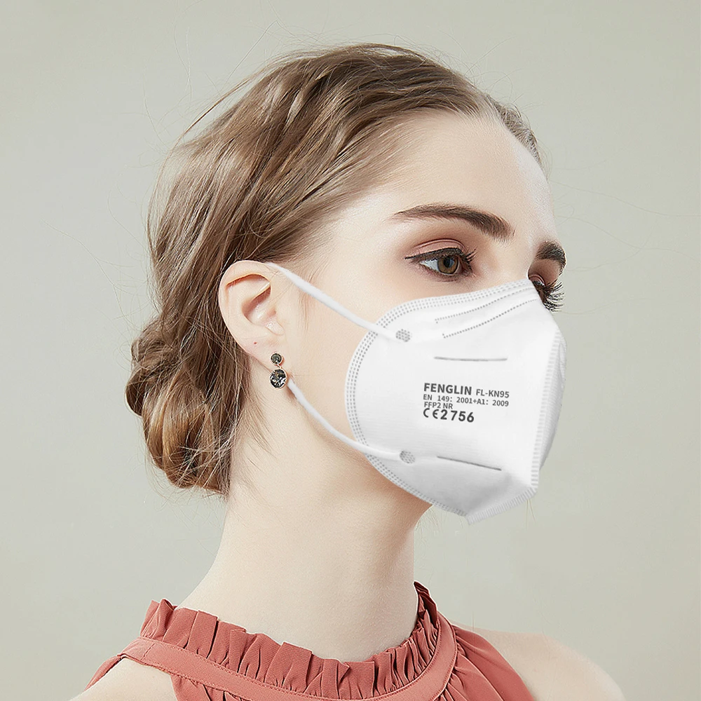 100 шт. FFP2 маска пятислойная защитная Водонепроницаемый анти Анти пыль дымка