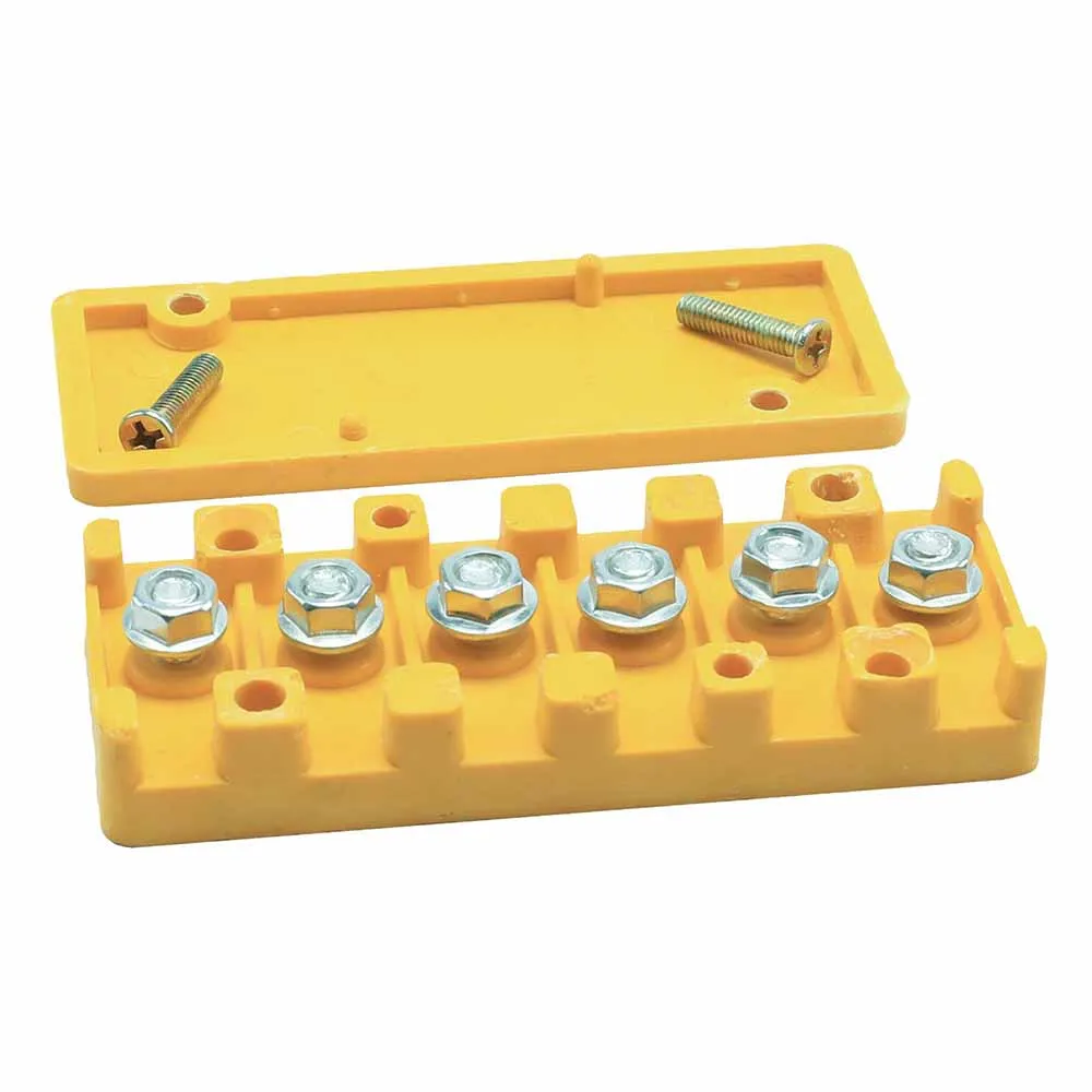 6-позиционный разъем для проводов 40 А Клеммная колодка с электрическим барьером