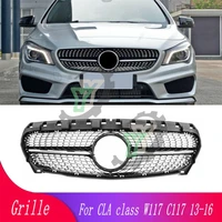 car front bumper grille modified diamond grille for mercedes benz w117 cla180 cla200 cla250 cla260 cla45 2013 2016
