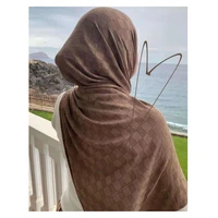 2021 new fashion dubai hijab scarve with rhinestone for netherlands muslim women customized jersey scarf dbs d04