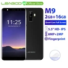 LEAGOO M9 смартфон с 5,5-дюймовым дисплеем, четырёхъядерным процессором MT6580A, ОЗУ 2 Гб, ПЗУ 16 ГБ, 8 Мп, Android 7,0