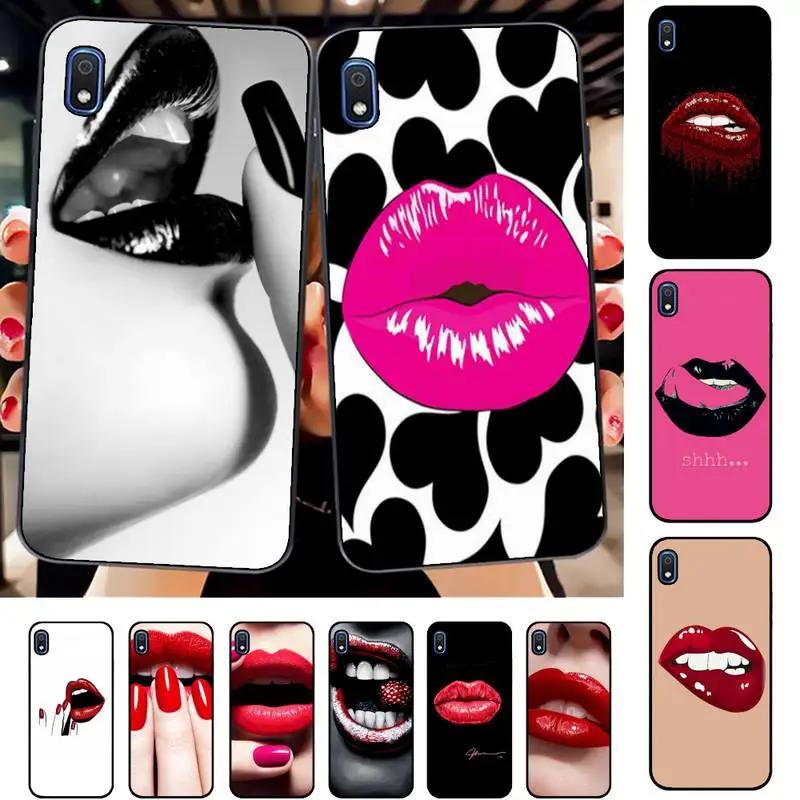 

TOPLBPCS Girl Red Lips Phone Case for Samsung A30s 51 71 10 70 20 40 20s 31 10s A7 A8 2018