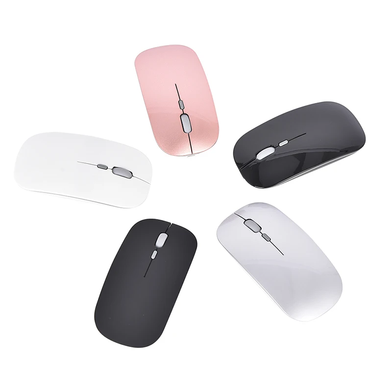 

Rechargeable Optical Wireless Mouse Slient Button Ultra Thin Mini Optical Ultrathin USB 2.4G Mice for Computer Laptop PC