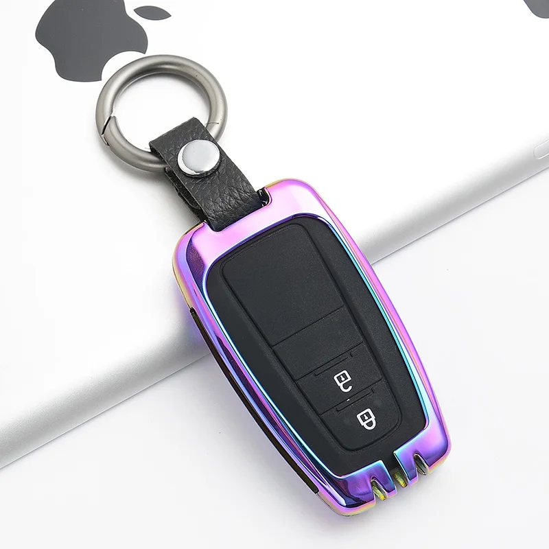 type3 Металлический ключ для авто чехол для Toyota Land Cruiser камера заднего вида Prius Crown CHR C-HR Fortuner Land Cruiser 200 LC200 Highlander - Название цвета: type3