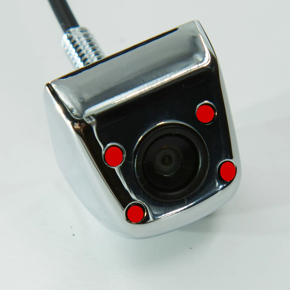 104 Infrared Chrome BYNCG Автомобильная камера заднего вида 4 светодиодный монитор ночного видения заднего вида с функцией парковки CCD Водонепроницаемый 170 градусов HD видео - Название цвета: 104 Infrared Chrome