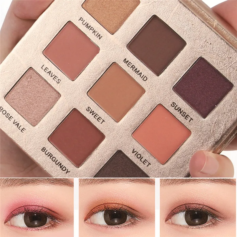 MAANGE матовые тени для век Палитра длительная блеск Тени 9 цветов макияж